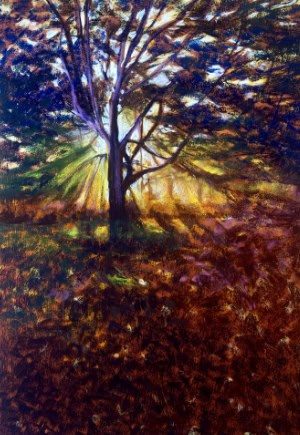 Tree of life pastelled in soft pastel